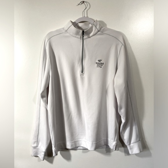 FootJoy Half-Zip Pullover in White Golf Sweatshirt size medium Las Vegas - Picture 1 of 8